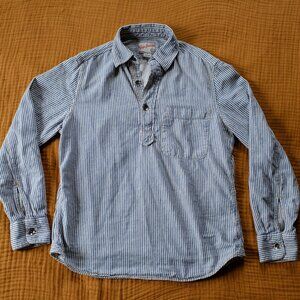 Railroad Stripe Half Button Shirt 1969
